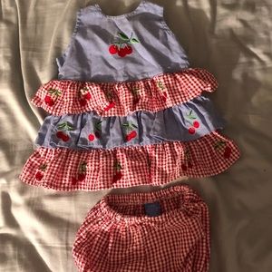 Girls dress with bloomers 3-6mo
